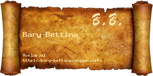 Bary Bettina névjegykártya