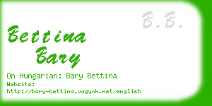 bettina bary business card